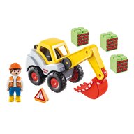 Playmobil - 1.2.3 Excavator Cu Brat Mobil