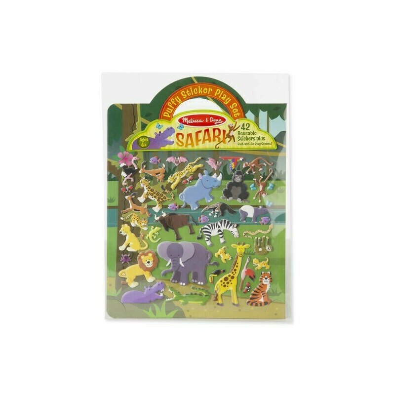 Melissa & Doug - Set abtibilduri Safari Pufoase