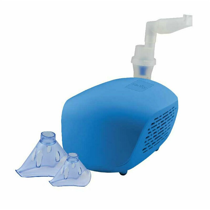 Sanity - Aparat aerosoli Domowy AP 2819, nebulizator cu compresor, masca pediatrica si masca adulti, Albastru