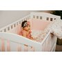 Aparatoare laterala pentru patut YappyBlush, Din muselina, Acopera toate laturile unui patut de dimensiunea 120x60 cm, Cu 14 panglici, YappyKids, Lungime 360 cm, Inaltime 30 cm, Roz - 2