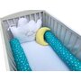 Aparatori laterale protectii pat cu bumper 120x60 cm Deseda Somn usor puisor turquoise - 1