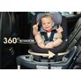 Apramo - Scaun auto i-Size Mettro Hub, Rotire 360 grade, Protectie laterala, Pozitie de somn, Cu Isofix, 0-18 kg, Dawn Grey - 26
