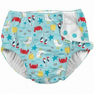 Aqua Nautical Crab 6 luni - Slip inot SPF 50+ refolosibil, cu capse Green Sprouts by iPlay
