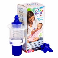 Flaem - Aspirator nazal manual  Baby, pentru bebelusi si copii, Alb/Albastru, AC0423P
