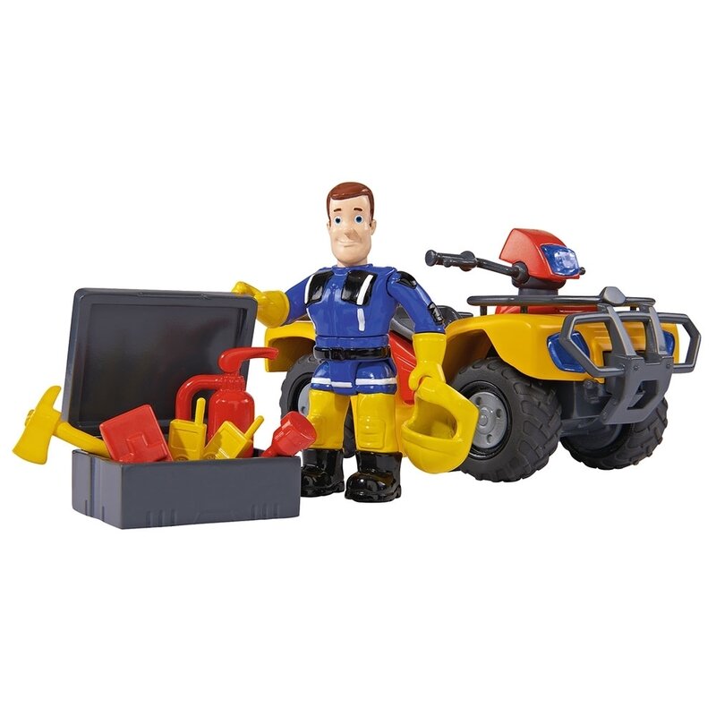 ATV Simba Fireman Sam, Sam Mercury Quad cu figurina Sam si accesorii