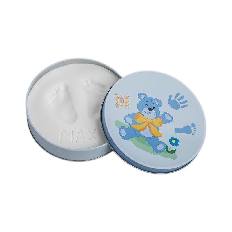 Baby handprint - mulaj amprente in cutie cadou dream box, albastru