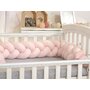 AMY - Baby Nest si Bumper impletit  multifunctional  80 x 50 cm  Jersey Rose - 2