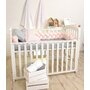 AMY - Baby Nest si Bumper impletit  multifunctional  80 x 50 cm  Jersey Rose - 4