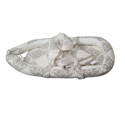 Somnart - Baby Nest : Cosulet bebelusi + Salteluta 42x84x2 cm + Paturica 70x70 cm model Elegant Armonia