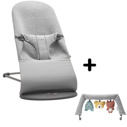 BabyBjorn - Balansoar Bliss 3D Jersey , Light ,  Cu bara detasabila, Gri