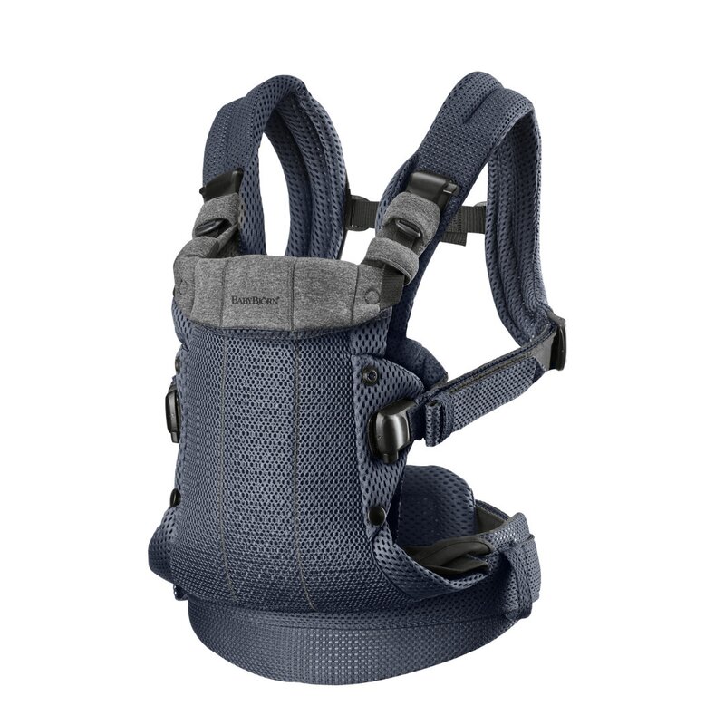 BabyBjorn – Marsupiu ergonomic Harmony 3D Mesh , Protectie cap, Editie Limitata, Gri/Negru Articole