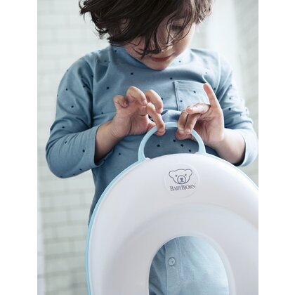 BabyBjorn - Reductor wc Toilet Training Seat, Alb/Turcoaz