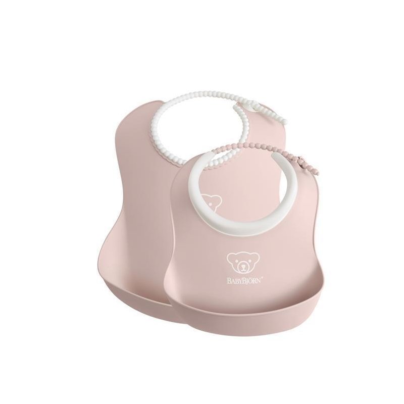 BabyBjorn Set 2 bavete – Baby Feeding Set Powder pink