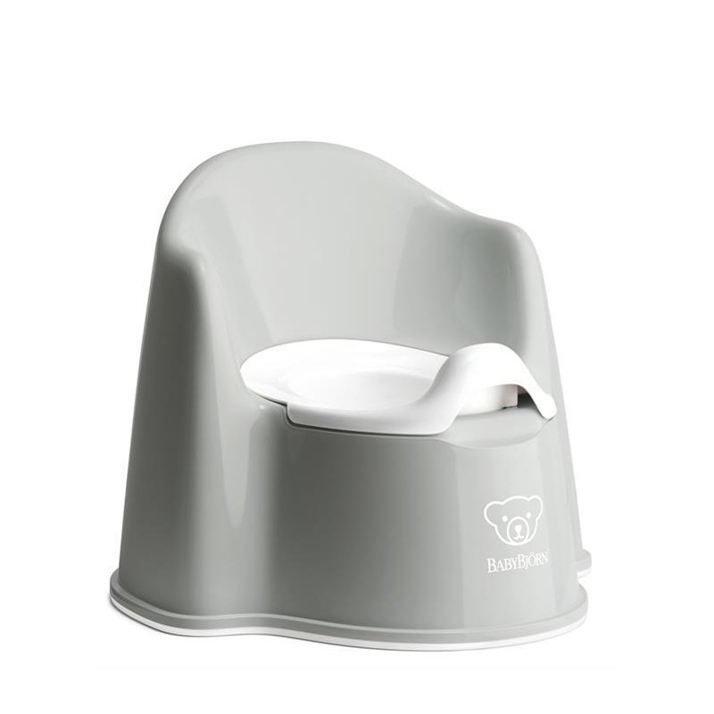 BabyBjorn – Olita cu protectie spate Potty Chair Grey / White