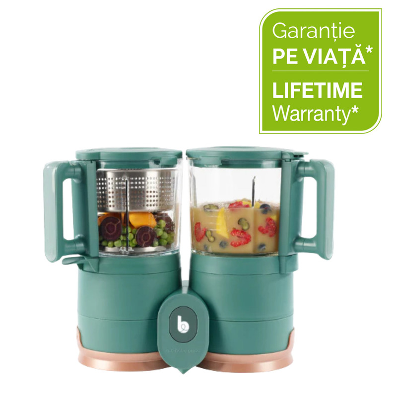 Babymoov - robot multifunctional nutribaby glass 4 in 1 din sticla si otel inoxidabil