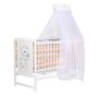 Babyneeds - Baldachin din voal, Pentru patut 120x60 cm, Alb cu fundita - 4