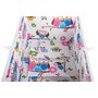BabyNeeds - Lenjerie patut 5 piese, Cu doua protectii laterale, Pernuta, Plapumioara, Cearceaf, Din bumbac, Pentru patut 120x60 cm, Bufnitele vesele - 4