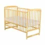 Patut din lemn bebe, 120x60 cm, Din lemn de pin, Stabil si rezistent, Inaltime saltea reglabila pe 3 nivele, Laterala cu 3 bete detasabile, EN716-1, EN716-2, Natur, Babyneeds, Ola + Saltea 10 cm - 2