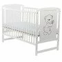 Patut din lemn bebe, 120x60 cm, Din lemn de pin si mdf, Stabil si rezistent, Inaltime saltea reglabila pe 3 nivele, Laterala cu 3 bete detasabile, EN716-1, EN716-2, Alb, Babyneeds, Timmi + Saltea 10 cm - 2