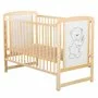 Patut din lemn bebe, 120x60 cm, Cu laterala culisanta, Din lemn de pin si mdf, Stabil si rezistent, Inaltime saltea reglabila pe 3 nivele, Laterala cu 3 bete detasabile, EN716-1, EN716-2, Natur, Babyneeds, Timmi - 6