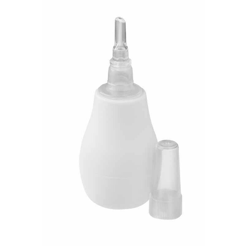 Babyono - aspirator nazal manual, cu varf din silicon, 0 luni+, alb