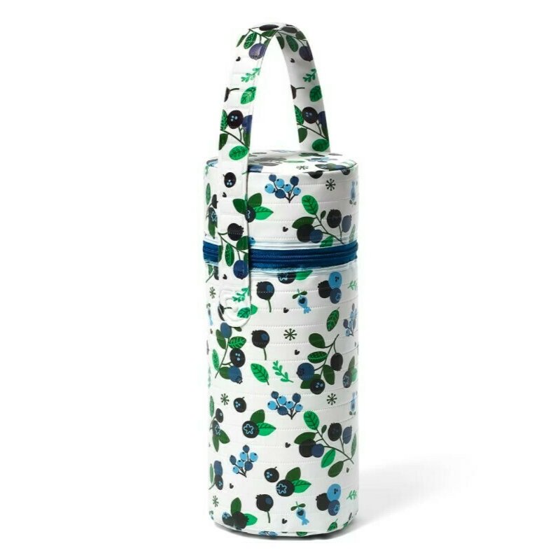 Babyono - husa termoizolanta pentru biberon, 23.5 x 9.5 cm, imprimeu mure, alb
