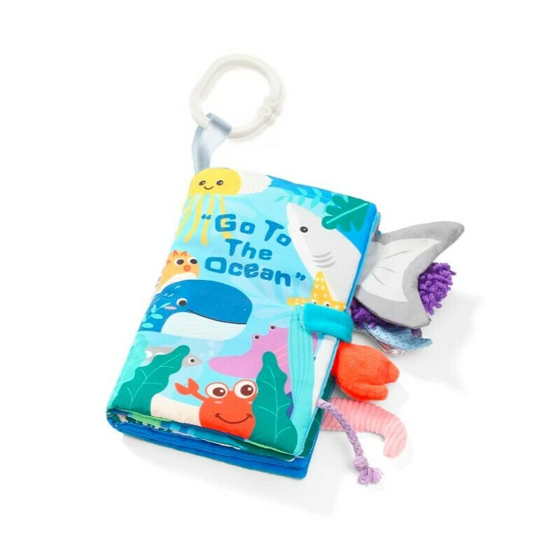 BabyOno - Jucarie senzoriala pentru copii, Go To The Ocean, Cu sunete si texturi, Ajuta la dezvoltarea abilitatilor motorii si cognitive, Certificata Oeko-Tex Standard 100, Multicolor