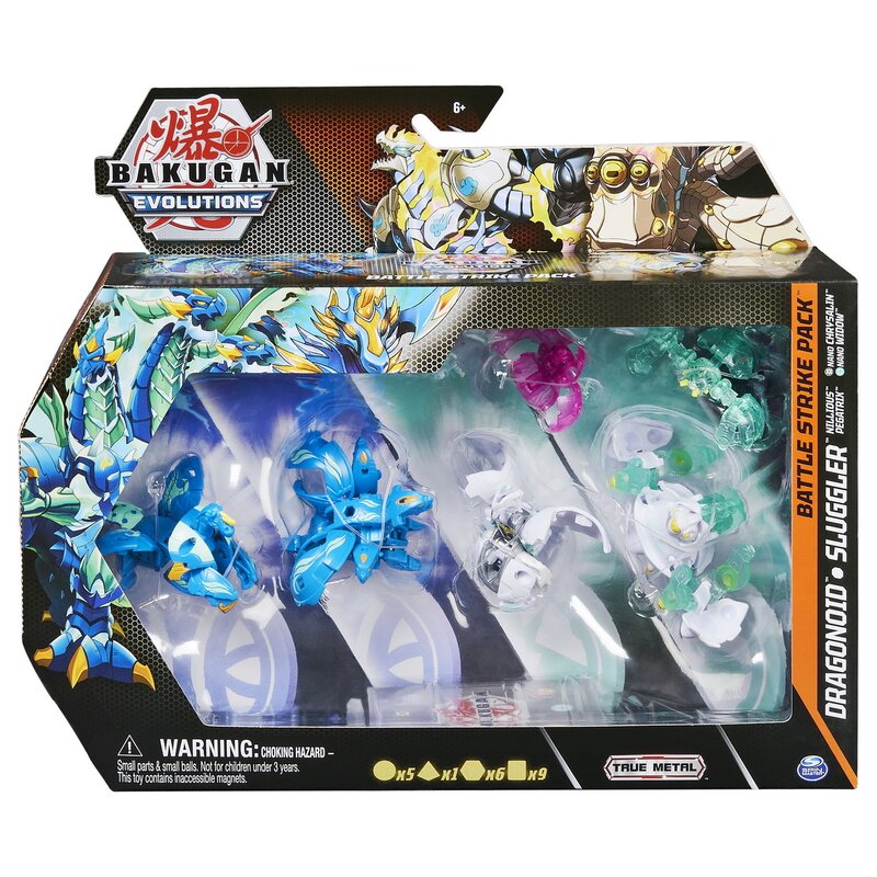 Spin master - BAKUGAN S4 PACHET STARTER 4 PIESE DRAGONOID, SLUGGER, NILLIOUS SI PEGATRIX