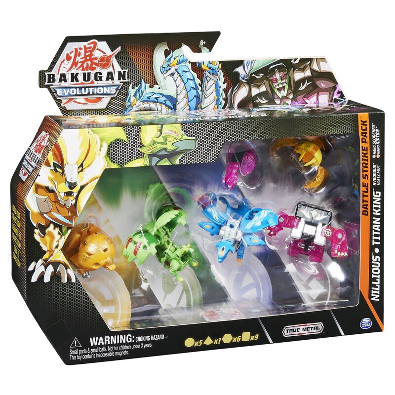 Spin master - BAKUGAN S4 PACHET STARTER 4 PIESE NILLIOUS, TITAN KING, HYDOROUS, BLITZ FOX