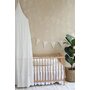 Babyly - Baldachin suspendat multifunctional, Bumbac Brodat, Alb, 300x50 cm,  - 4
