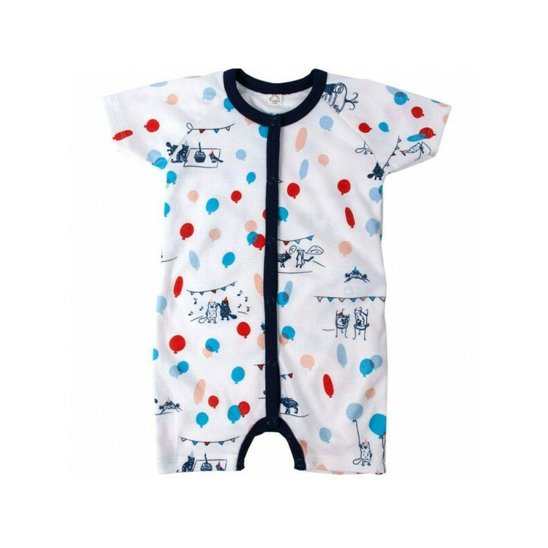 Balloons 62/68 - playsuit din bumbac organic interlock gots - iobio