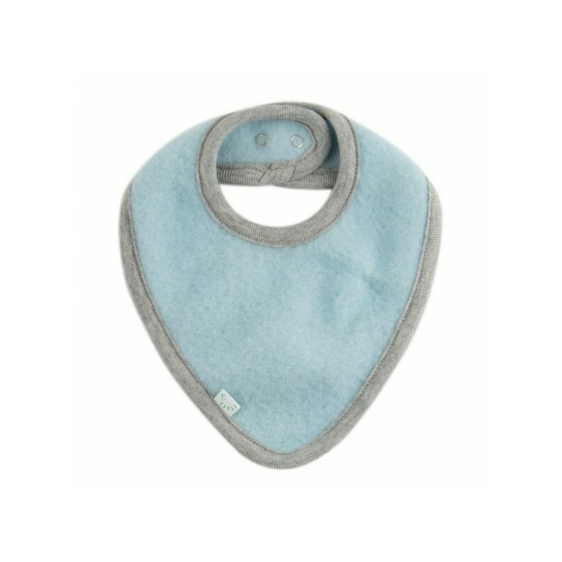 Bandana groasa din lana merinos organica fleece reglabila cu capse - iobio - celestial blue