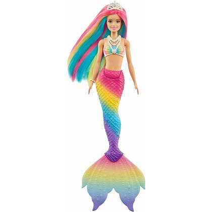 Mattel - Papusa Barbie Sirena , Dreamtopia , Isi schimba culoarea