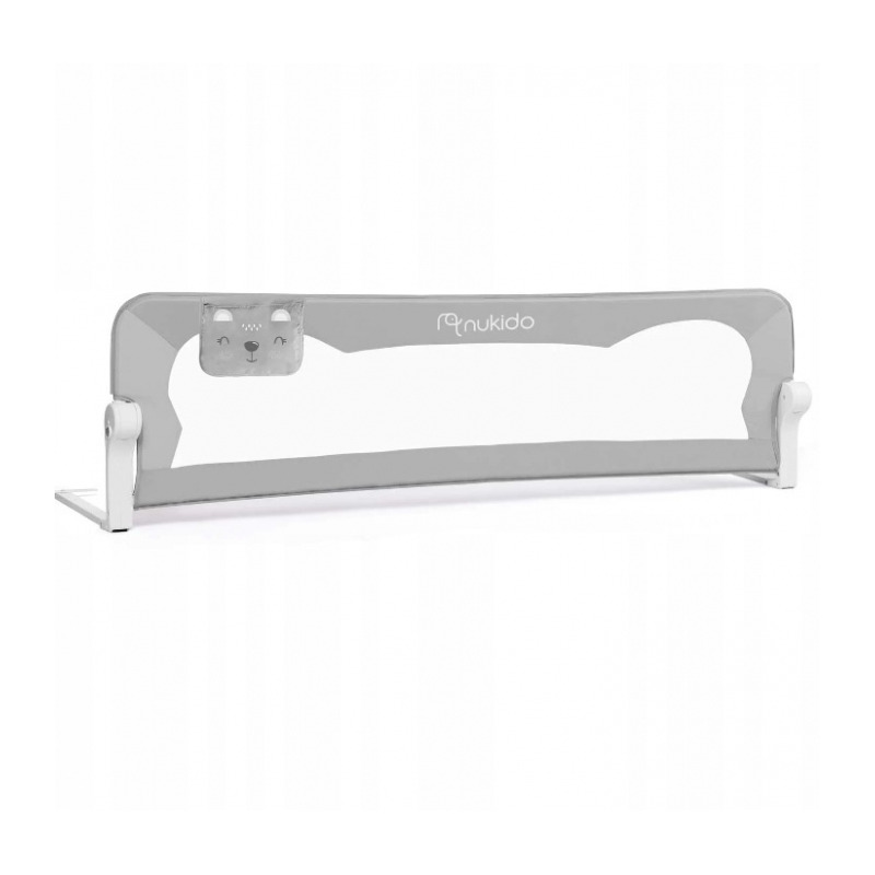 Bariera de protectie pentru pat 150 x 35 x 42 cm nukido 722200 - gri