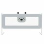 Bariera protectie pat, Primabobo, Bears, XXL, Culisanta, Cu inaltime reglabila 68-98 cm, 180 cm, Gri - 1