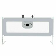 Bariera protectie pat, Primabobo, Bears, XXL, Culisanta, Cu inaltime reglabila 68-98 cm, 200 cm, Gri