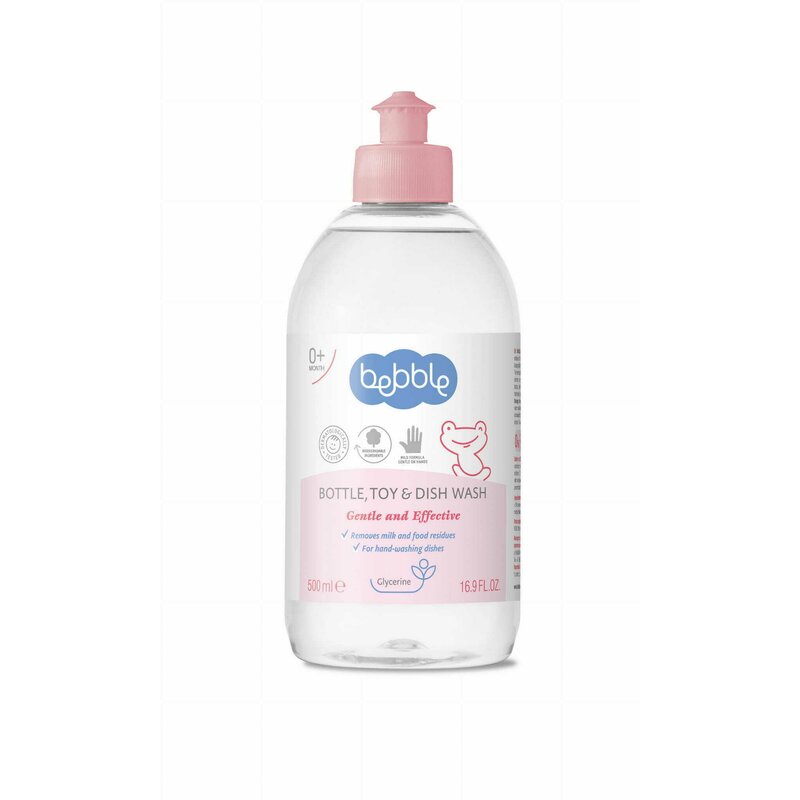 Bebble - detergent pentru biberoane si vesela bebelusului, 500 ml, 0 luni+