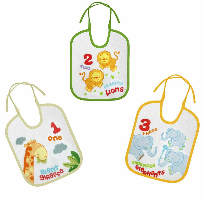 Set 3 bavete, Lorelli, Small, Din bumbac, Cu inchidere cu snur, Multicolor