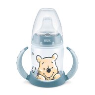 Nuk - Biberon First Choice Cu toarte si adaptor din silicon, 6 luni+ Winnie The Pooh din Polypropilena (Pp) 150 ml, Albastru