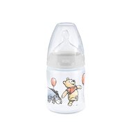 Nuk - Biberon First Choice 0-6 luni, Cu tetina din silicon, Disney Eeyore Winnie The Pooh din Poliamida (Pa) 150 ml, Gri