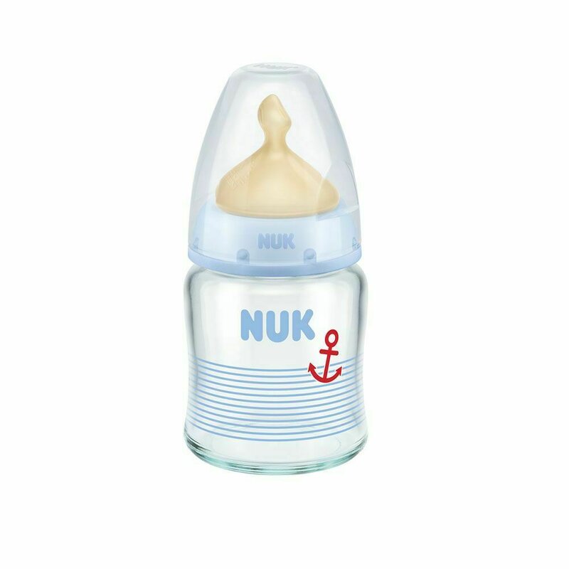Nuk - nuk - biberon first choice plus sticla 120 ml tetina latex m 0-6 luni bleu