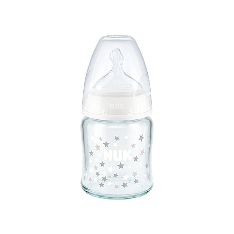 Nuk - nuk - biberon first choice plus sticla 120 ml tetina silicon m 0-6 luni alb