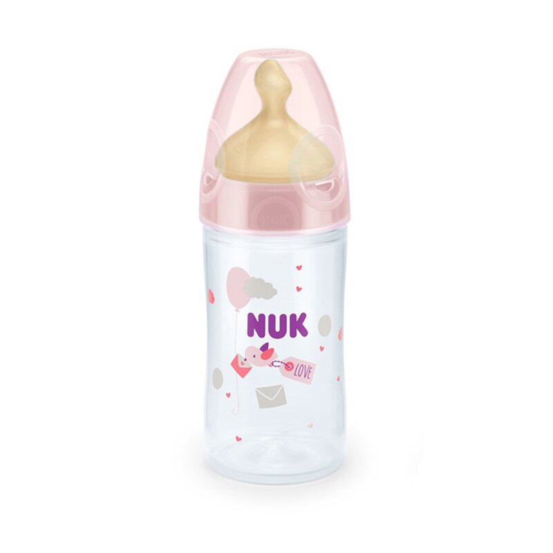 Nuk - nuk - biberon new classic 150 ml tetina latex 0-6 luni roz