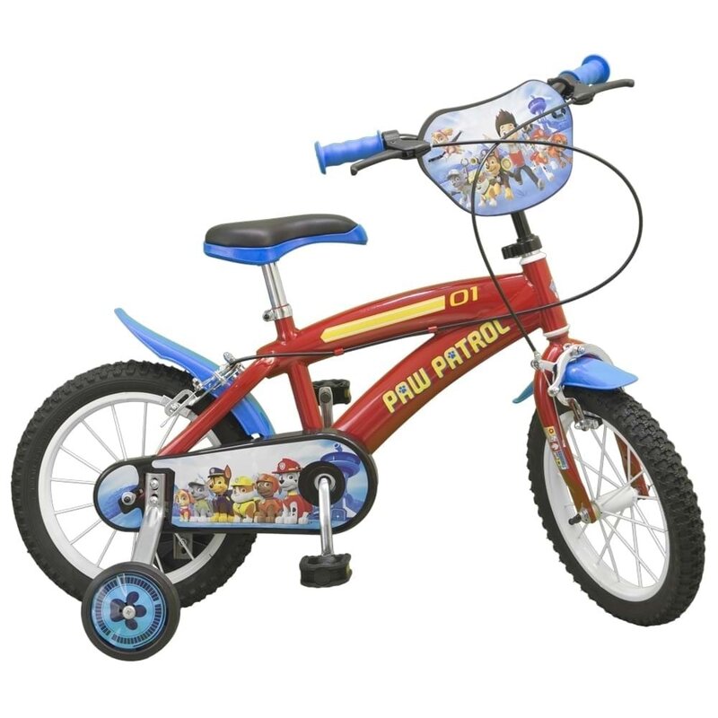 Toimsa - Bicicleta cu pedale , Paw Patrol, 14  , Cu roti ajutatoare, Multicolor