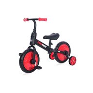 Lorelli - Bicicleta 2in1, Cu pedale, Fara pedale, RUNNER, Cu roti auxiliare, Red