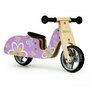 Bicicleta de echilibru din lemn cu roti EVA Ecotoys LC-V1330 - Violet cu fluturasi - 2