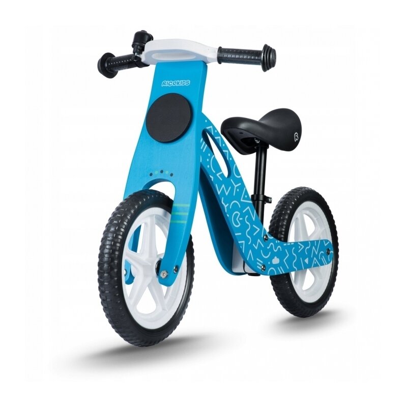 Bicicleta de lemn fara pedale Ricokids RC-613 - Albastru