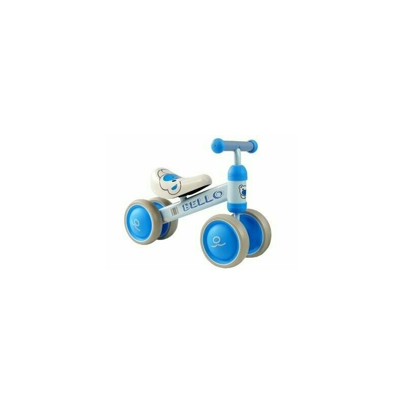 Leantoys - Bicicleta fara pedale, cu roti duble, pentru copii, Blue Bello, , 5263
