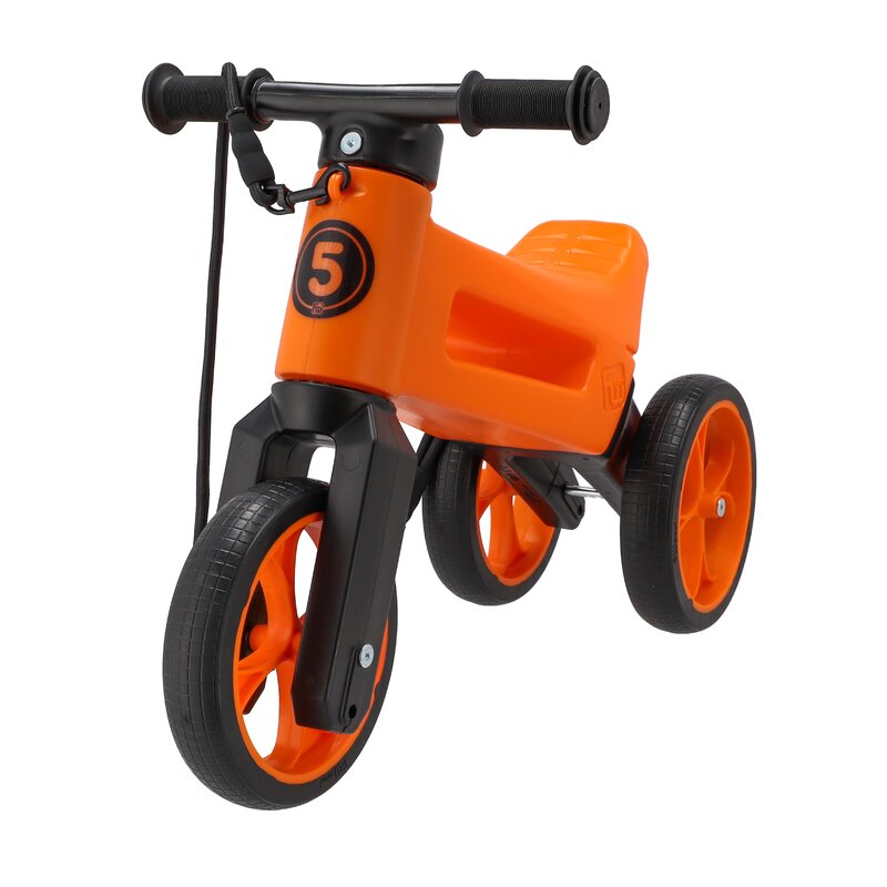 Funny wheels rider - bicicleta fara pedale supersport 2 in 1 sunset orange