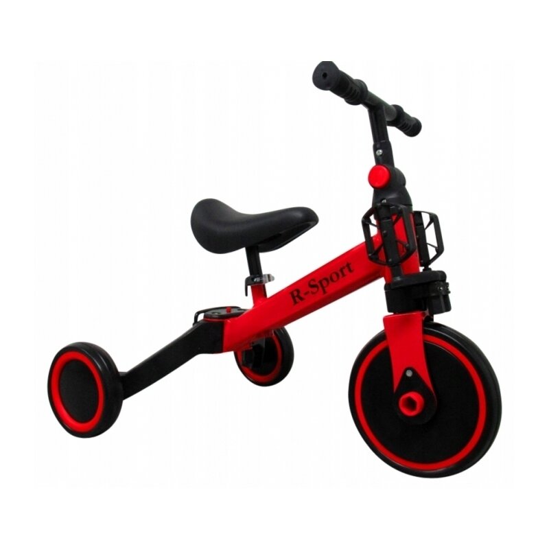 R-sport - bicicleta multifunctionala 4 in 1 cu pedale detasabile p8 - rosu